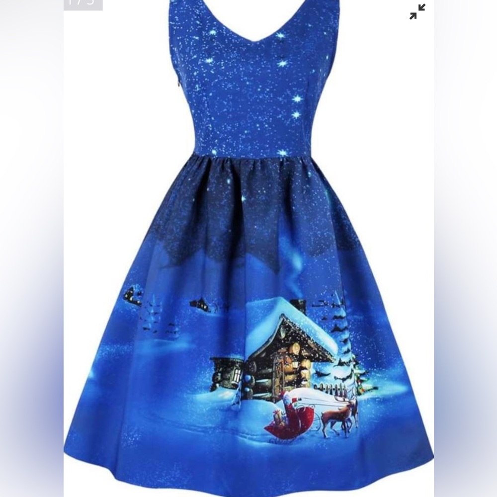 Starry Sky Christmas Dress - Large NWOT